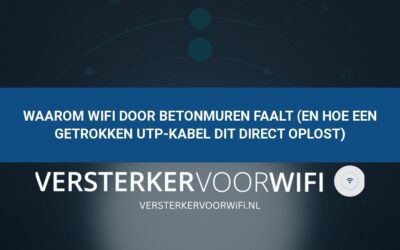 Waarom wifi door betonmuren faalt (en hoe een getrokken UTP-kabel dit direct oplost)