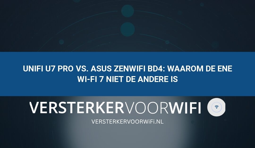 UniFi U7 Pro vs. ASUS ZenWiFi BD4: Waarom de ene Wi-Fi 7 niet de andere is