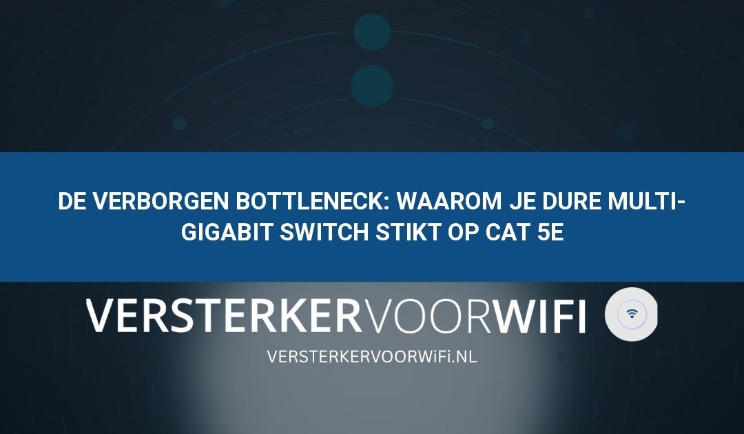 De verborgen bottleneck: Waarom je dure multi-gigabit switch stikt op Cat 5e